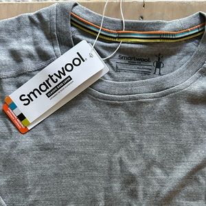 Men's Classic Thermal Merino Base Layer Crew in Size L in Light Grey Heather